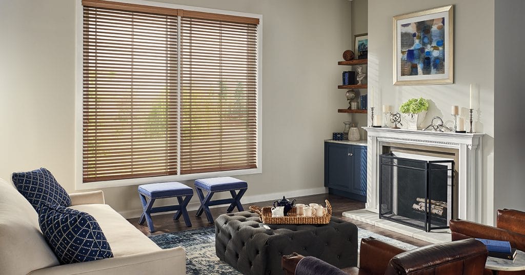Graber Wood Blinds Living Room