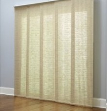 Panel Track Natural Woven Shades