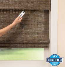 RemoteLift Motorization Natural Woven Shades